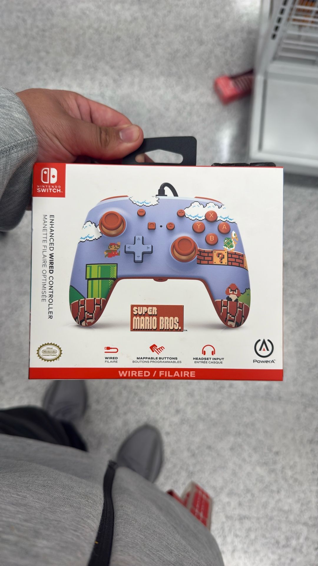 Nintendo Switch Super Mario Bros Wired Controller