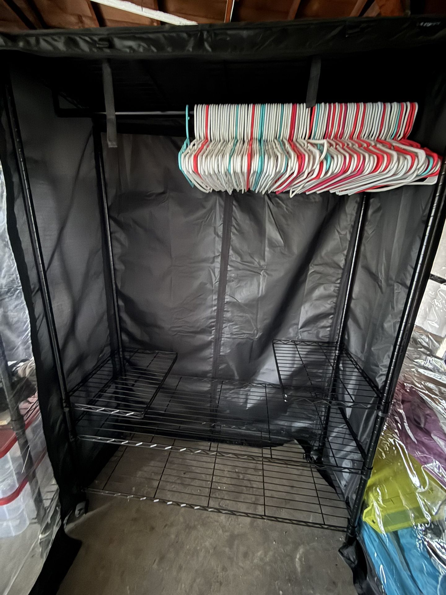 Heavy Duty Garment Rack with Protective Cover