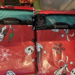 Disney Nightmare Before Christmas  RED Table cloths new