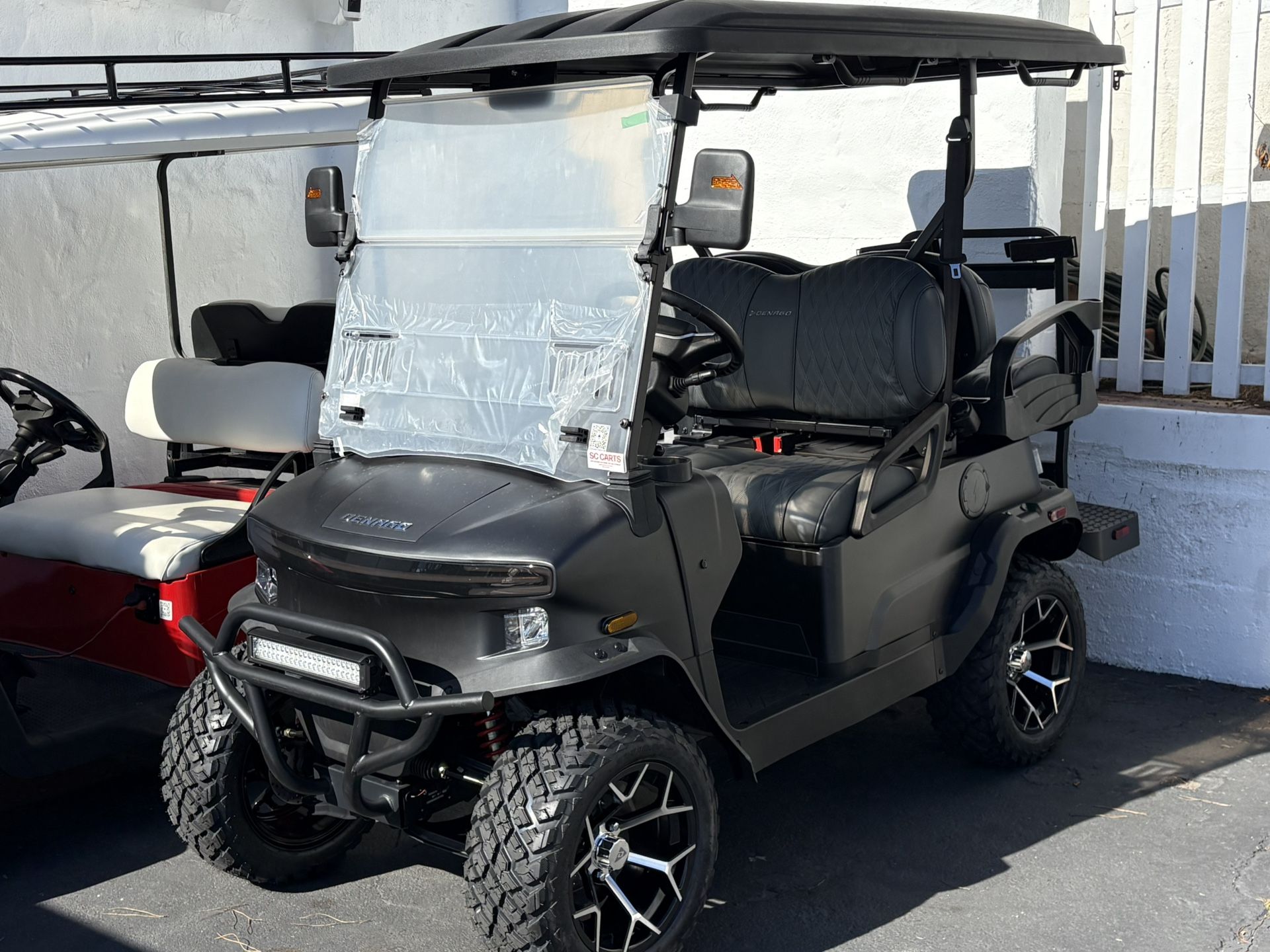 MATTE BLACK 2026 Denago Nomad XL Lithium Street Legal LSV Golf Cart