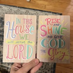 Small Wooden Scripture Wall Art 