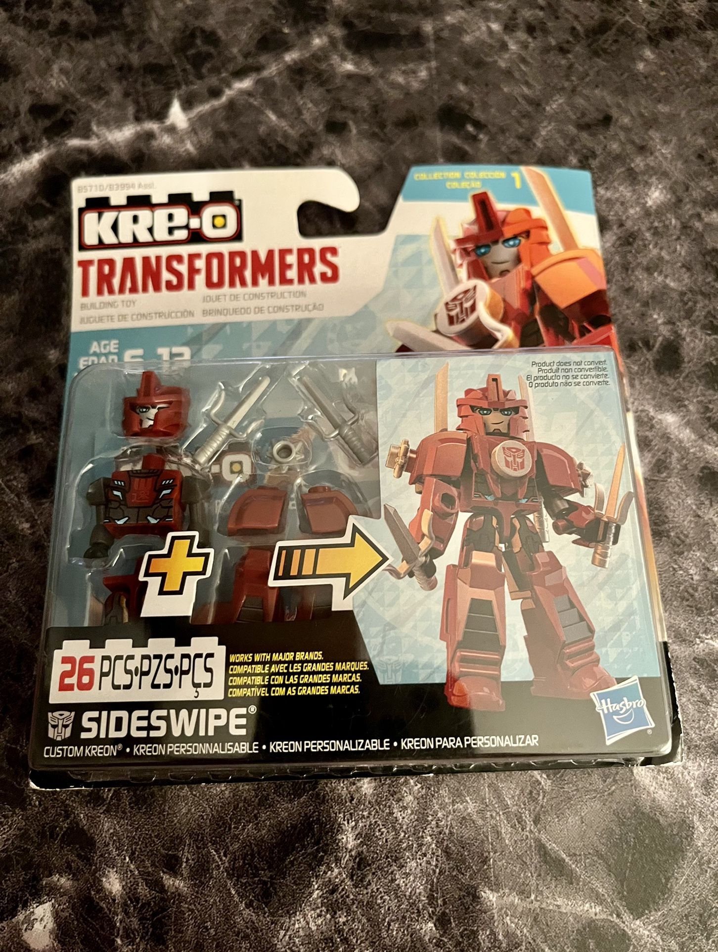 Transformers Sideswipe 26 piece KRE-O Hasbro Building Collection 1, New In Pkg