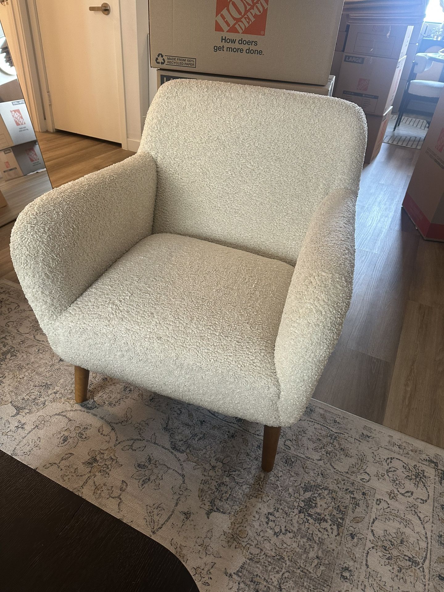 Teddy Boucle Freja Faux Sherpa World Market Armchair