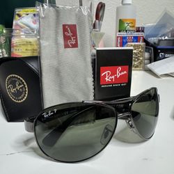 Ray-Ban RB3386 004 9A Gunmetal Green Polarized 63 mm Men’s Sunglasses