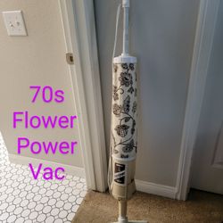 70s Flower Power Working Vacuum Cleaner Regina Electrikbroom Upright Stick Vacuum 