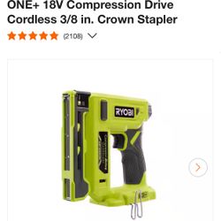Ryobi Staple Gun 18 Volt 