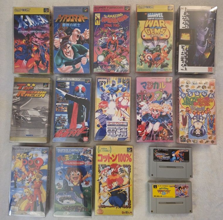 Lot of 15 Super Famicom Games, Nintendo. **READ**