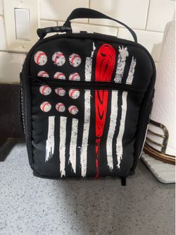 Baseball theme lunch bag