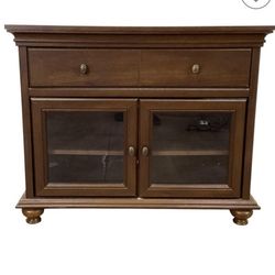 Wood Media Console Cabinet