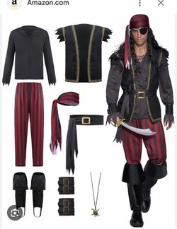 Pirate costume men’s adult Xl