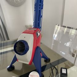 Franklin Sports Kids Pitching Machine - Plastic Baseball Pitching Machine for Kids Batting Practice - MLB Power Pitcher with Adjustable Speeds