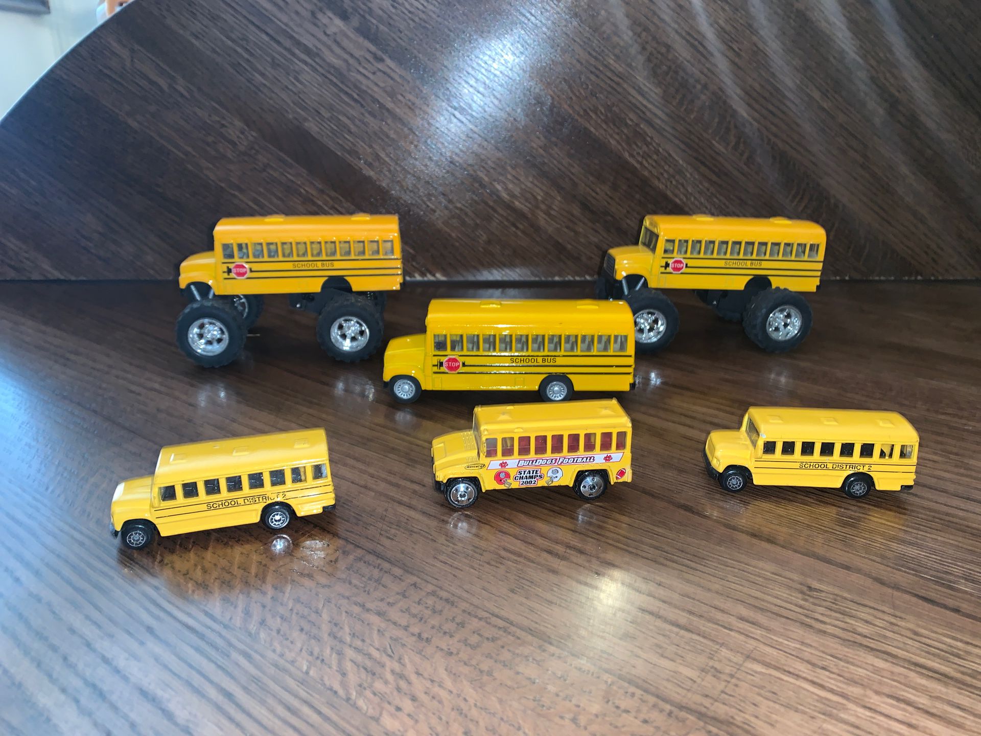 Kids toys/ cars 6 school busses