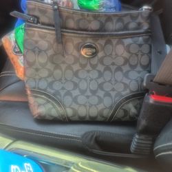 Coach Purse Black & Grey