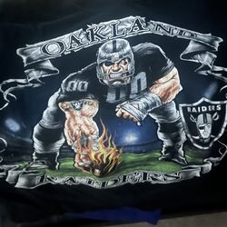 SIZE XL VINTAGE OKLAND RAIDERS T-SHIRT 