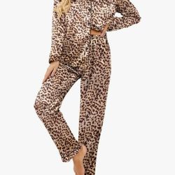 Leopard Silk Pajamas 