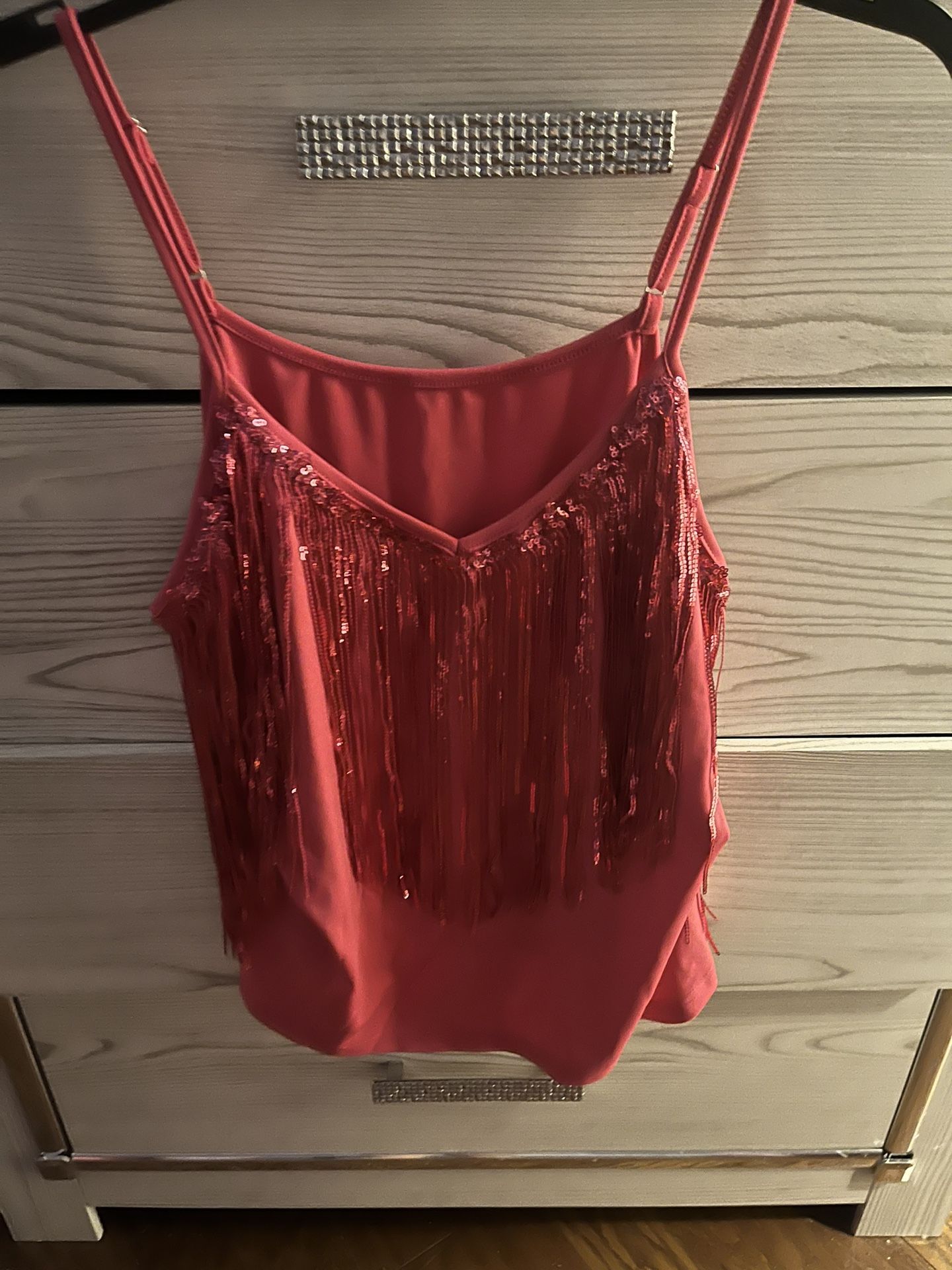 Tank top with fringe