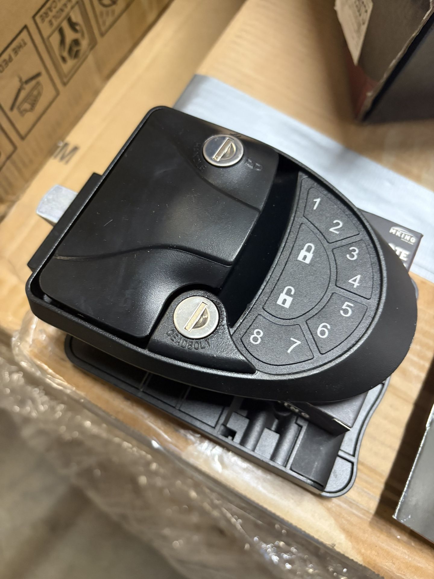 RV Keyless Entry Door Lock Camper Handle Deadbolt Remotes Keys Motor King