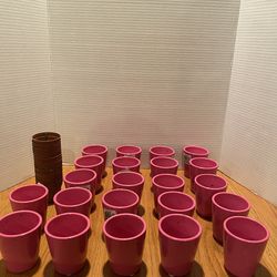 22 Light pink small 3 Inches In Height -ceramic pot Used.