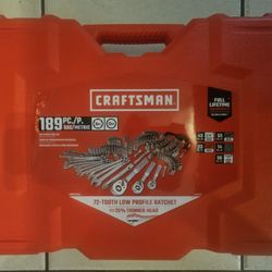 BRAND NEW Craftsman 198pc Sae/Metric Mechanics Tool Set CMMT12134