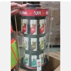 New  rotating locking clear acrylic showcase For collectibles like zippos or knives