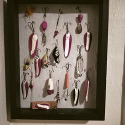 Vintage Fishing Lure Display