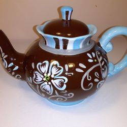Brown AND Blue Tea Pot