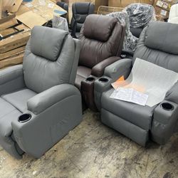 Lift Recliner Chair PU Leather with Massage for Elderly Ergonomic Lounge with 2 Cup Holders Side Pockets（$230 each）