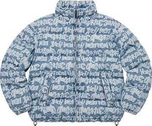 Supreme Fat Tip Jacquard Denim Puffer Jacket
