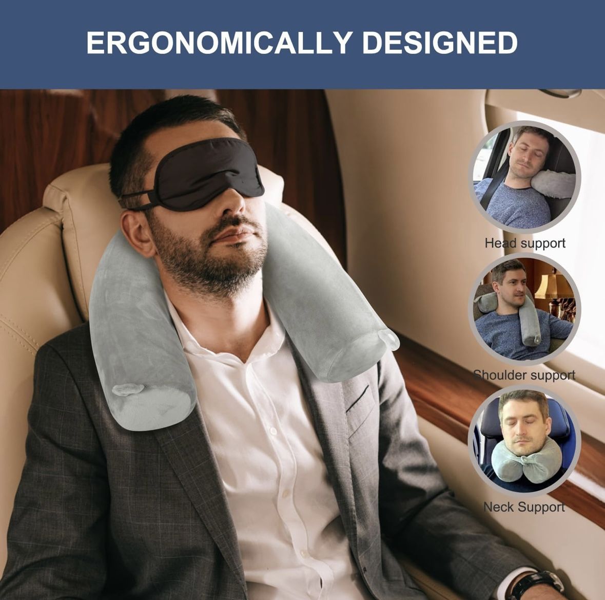 Zoylee Twist Memory Foam Travel Pillow