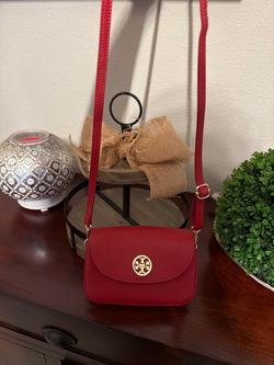 Tory Burch Red Leather Crossbody Bag