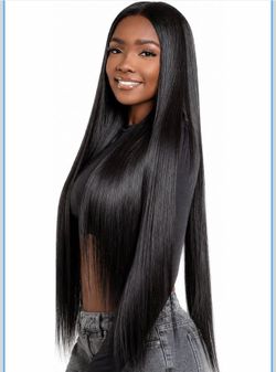 Brand new 30 Inch Straight 13x6 Lace Front Glueless Drawstring Wig Human Hair