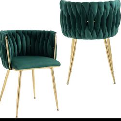 2  Chair , Green Color 