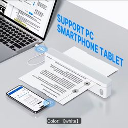 Wireless Thermal Printer  Wireless Mobile Printer for Phone And Laptop, Supports 8.5" X 11" US Letter And A4 Thermal Paper, Compact Printer (Includes 