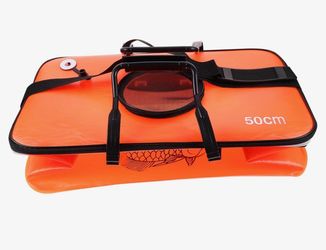 Milisten Cubo de pesca plegable portátil con correa para el hombro para pesca, campamento y actividades al aire libre, diseño ligero y duradero para a