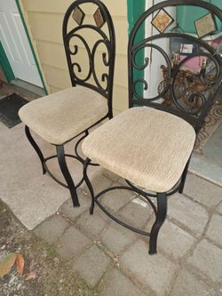 Wrought iron 26 inch bar chairs
