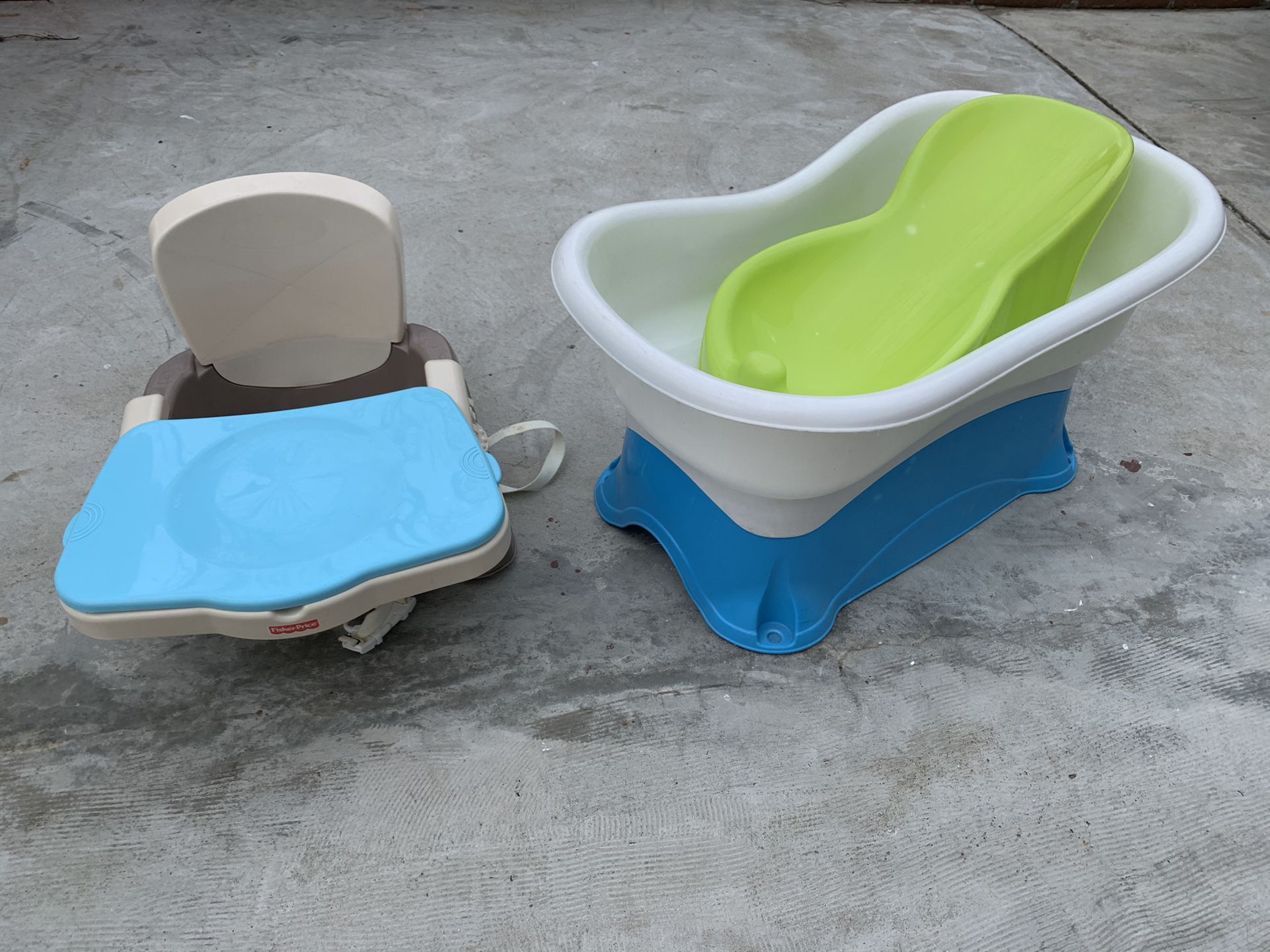 Baby Bath Tub And Booster Seat