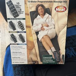 HoMedics 10‑Motor Programmable Massage Mat w/ Heat – Excellent Condition