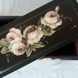 Vintage Wood Jewelry Box 

17x7.5x7"