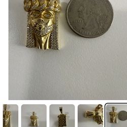 New Jesus pendant Gold over 925 with diamonds