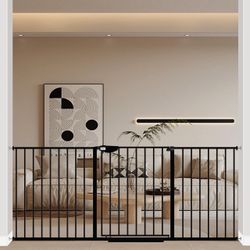 BRAND NEW Triple Lock Baby Gate 68.11-75.98" Extra Wide Black