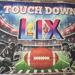 Super Football Backdrop, Super Football Party Decorations