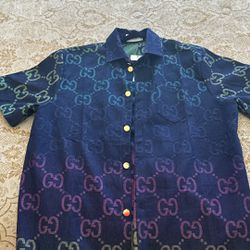 Gucci Men Shirt Button Up New 
