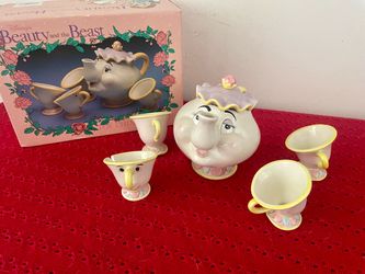 vintage Disney Beauty & the Beast China Tea Set