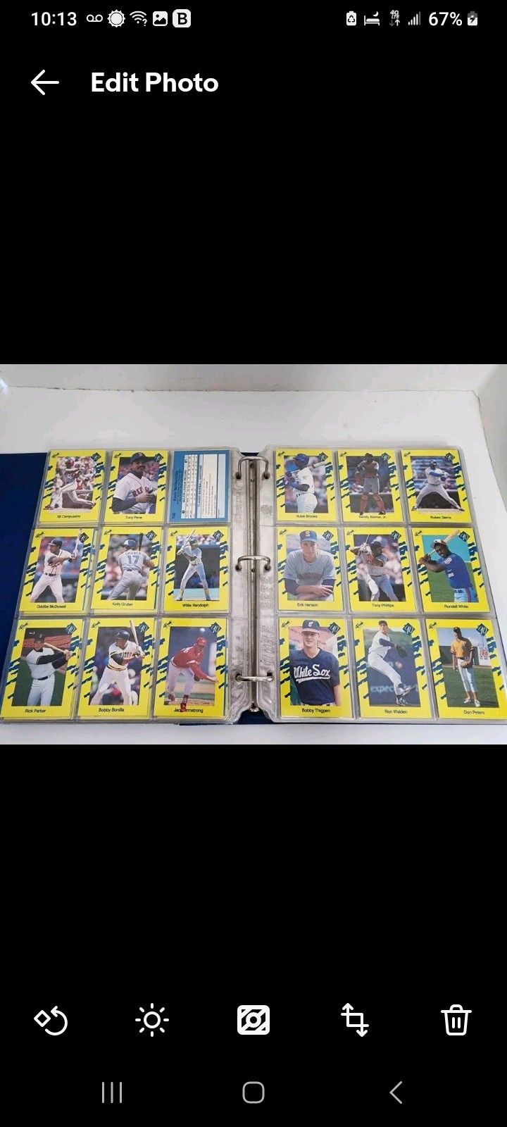 Est 1100 Baseball Card Binder With Cards - Early 90s