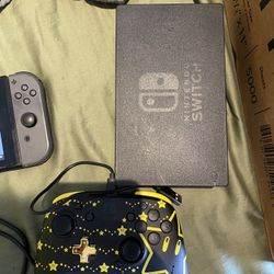 Nintendo Switch With Controller And Games