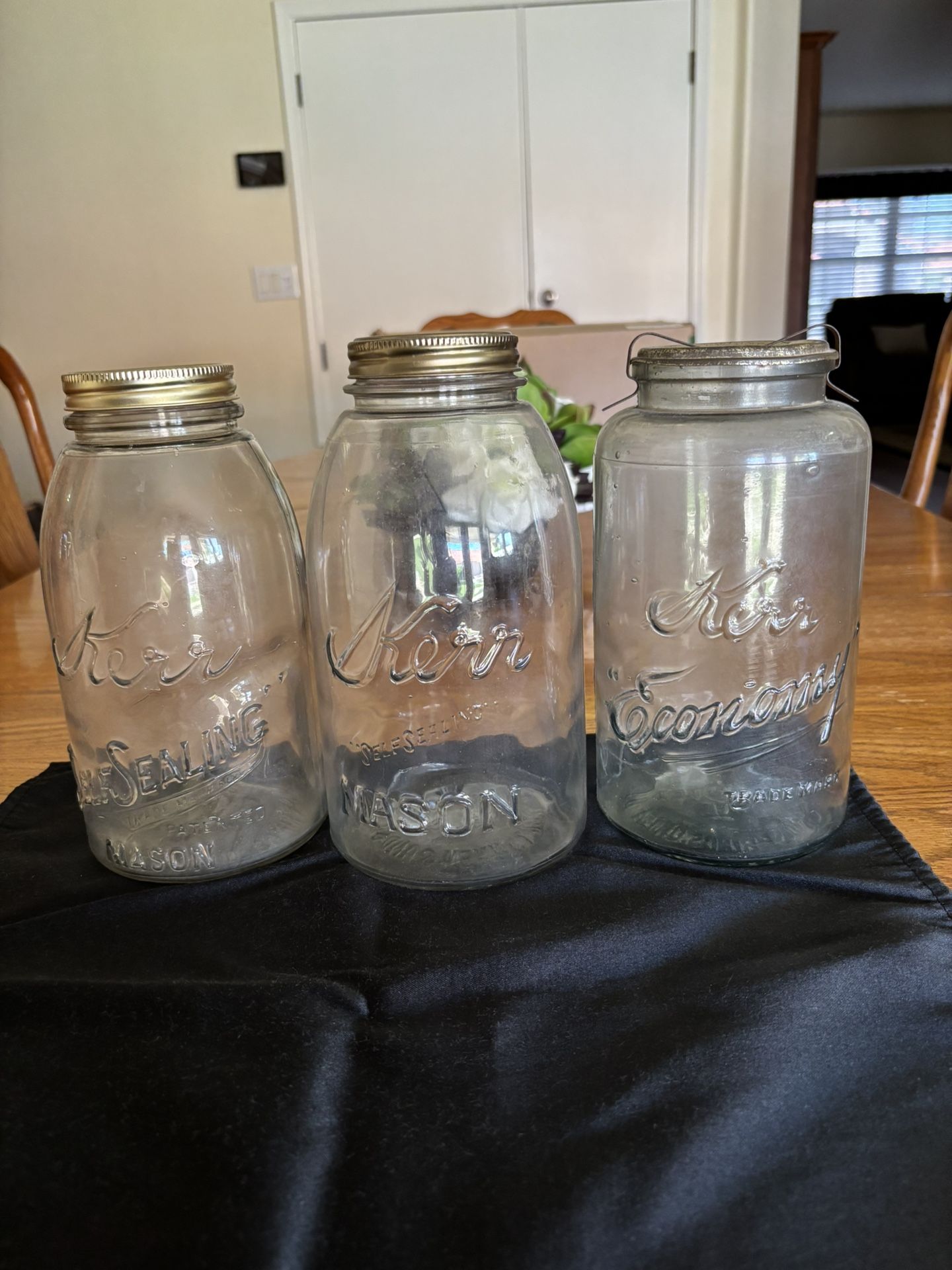 Kerr Mason Jars, Ball Jar and Various Milk Bottles And Kitchen Accessories