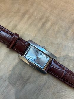 Vintage Louis Vuitton Watch Women’s Wristwatch Monogram Logo Plaque