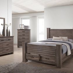 4 PIECE-RUSTIC FARMHOUSE BEDROOM SET-HOME DECOR ACCENT PIECES