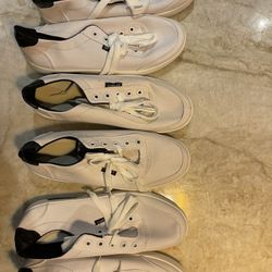 3 Pairs Of White Tennis Shoes