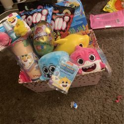 Baby shark Easter basket